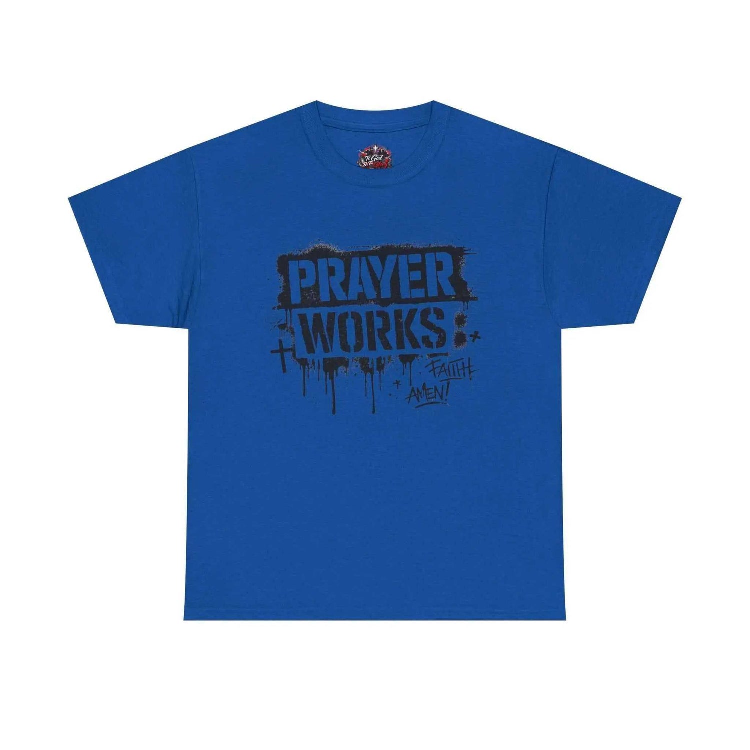 Prayer Works T‑Shirt — Faith Graphic Tee ("Prayer Works") T-Shirt Printify Royal S