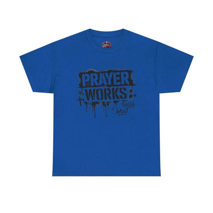 Prayer Works T‑Shirt — Faith Graphic Tee ("Prayer Works") T-Shirt Printify Royal S