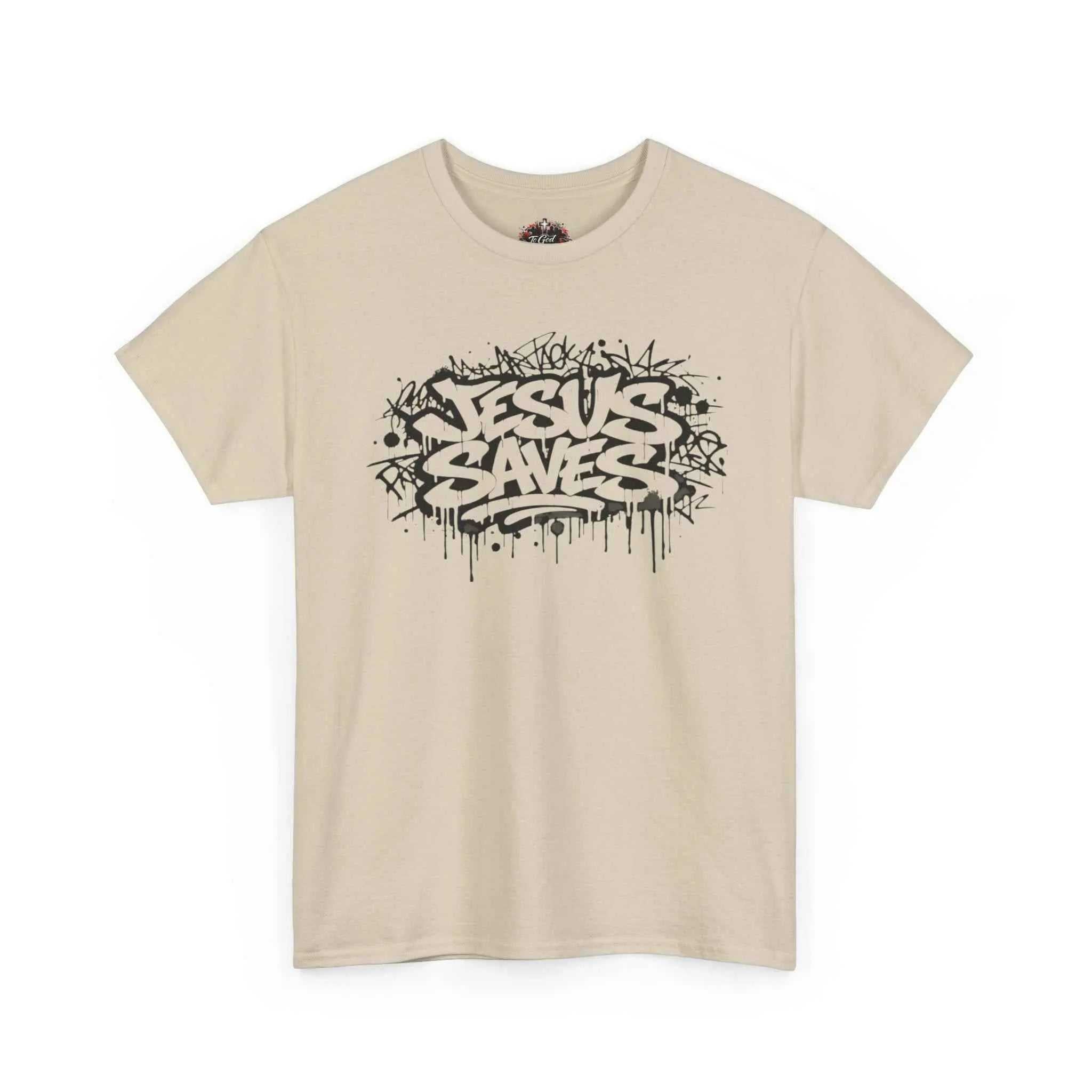 Jesus Saves Graffiti T-Shirt T-Shirt Printify
