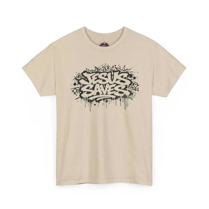 Jesus Saves Graffiti T-Shirt T-Shirt Printify
