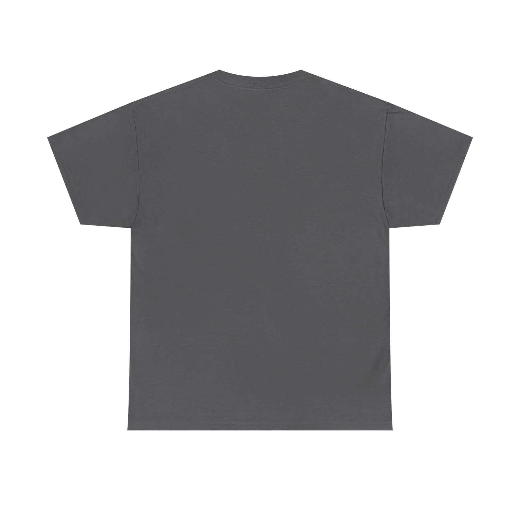 Back view of the Jesus Saves Graffiti T-Shirt in gray, showcasing its classic fit and durable design.