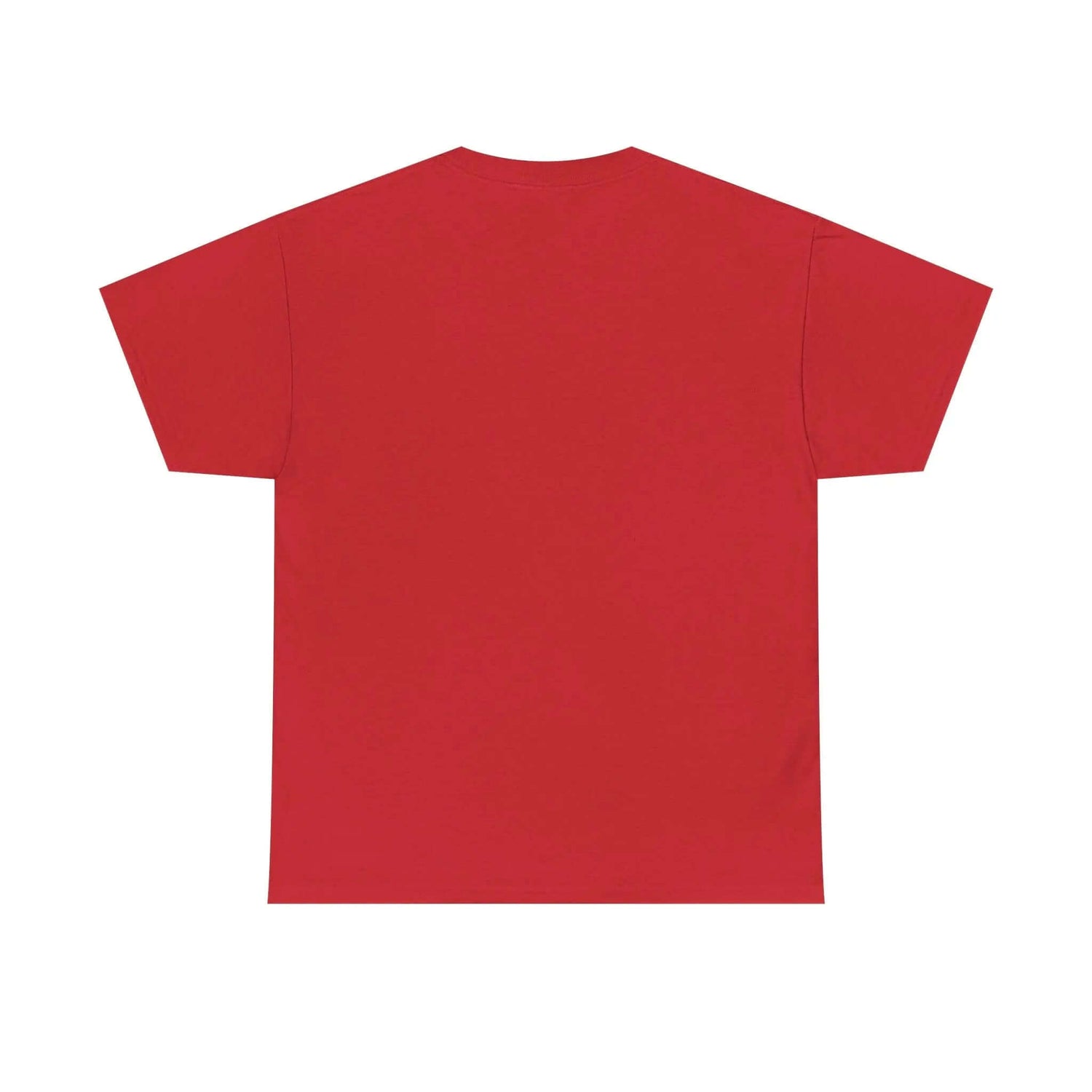 Back view of All For His Glory TShirt — Christian Faith Graphic Tee in red color.