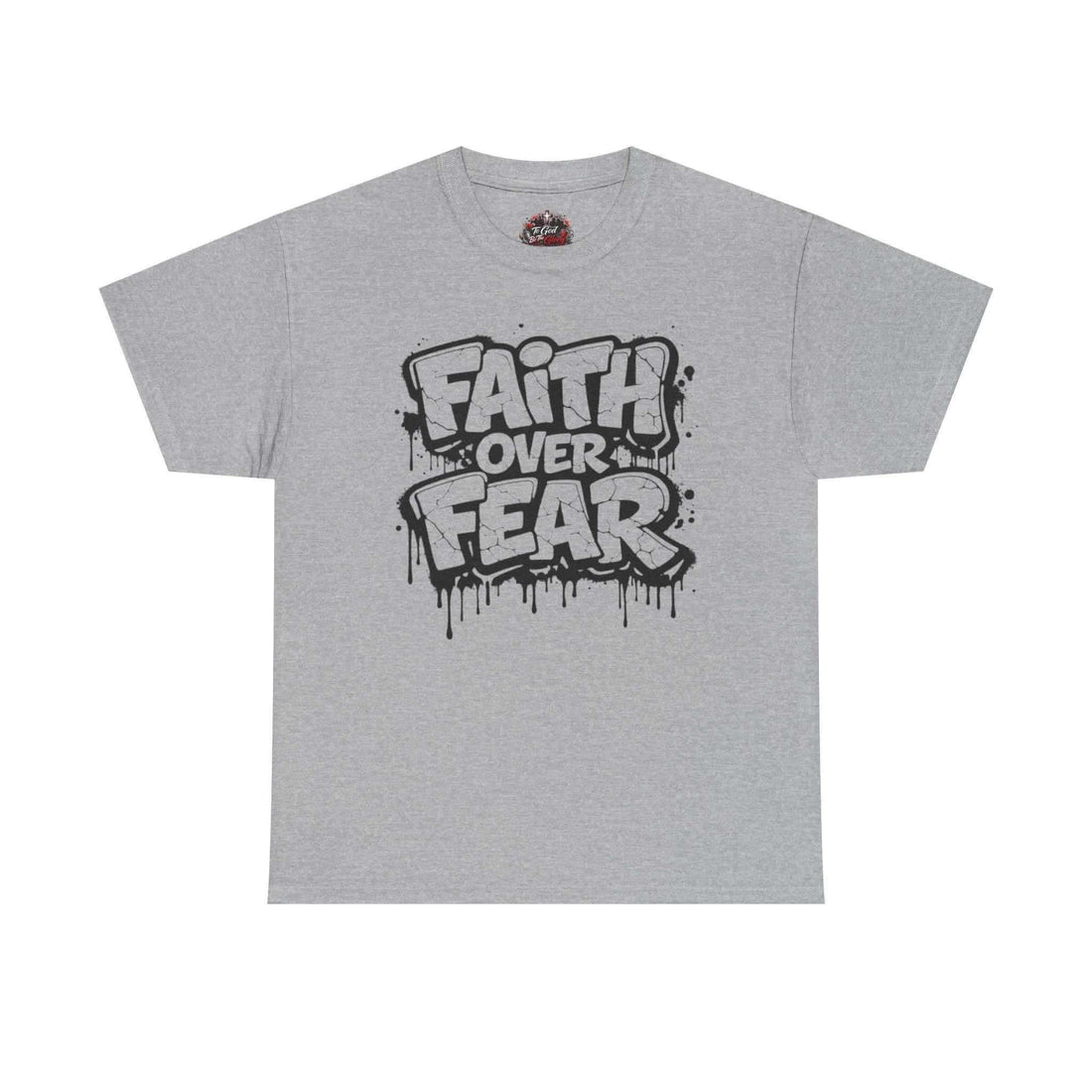Faith over Fear T‑Shirt T-Shirt Printify Sport Grey S