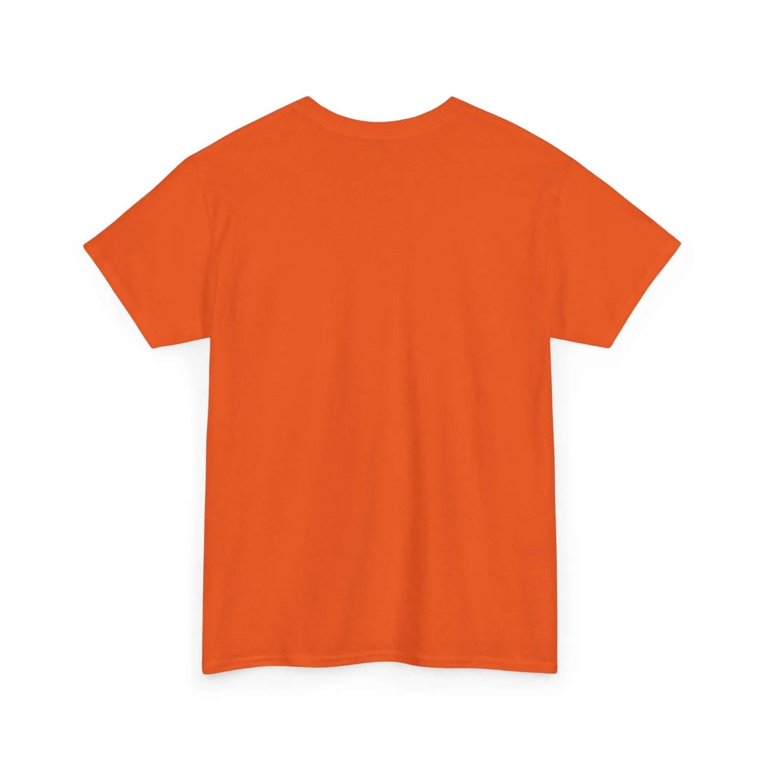 All For His Glory TShirt — Christian Faith Graphic Tee shown from the back in bright orange color.