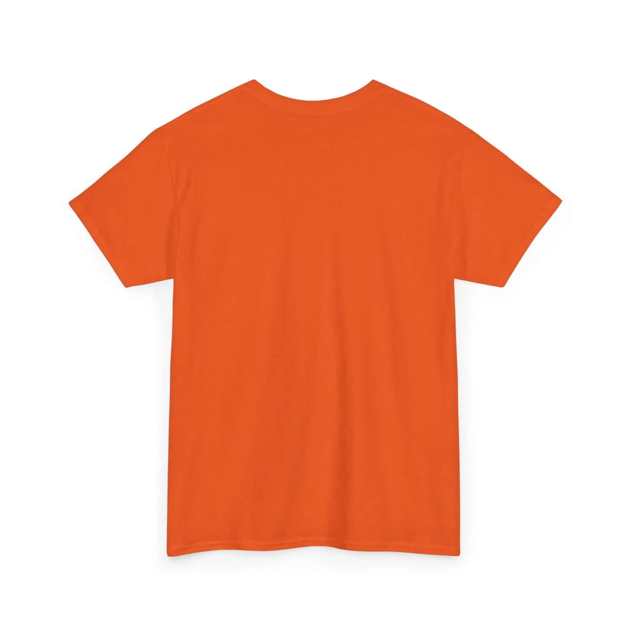 All For His Glory TShirt — Christian Faith Graphic Tee shown from the back in bright orange color.