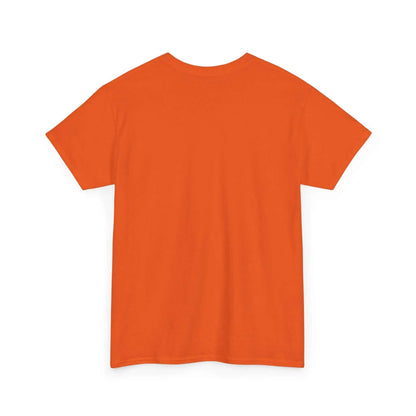 All For His Glory TShirt — Christian Faith Graphic Tee shown from the back in bright orange color.