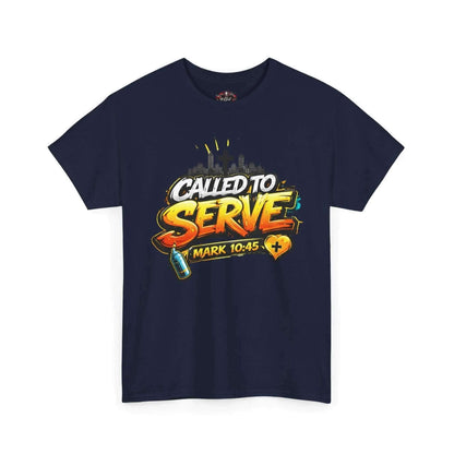 Called To Serve Tee Religious soft featuring bold graphics and scripture, ideal for casual wear and personal expression.