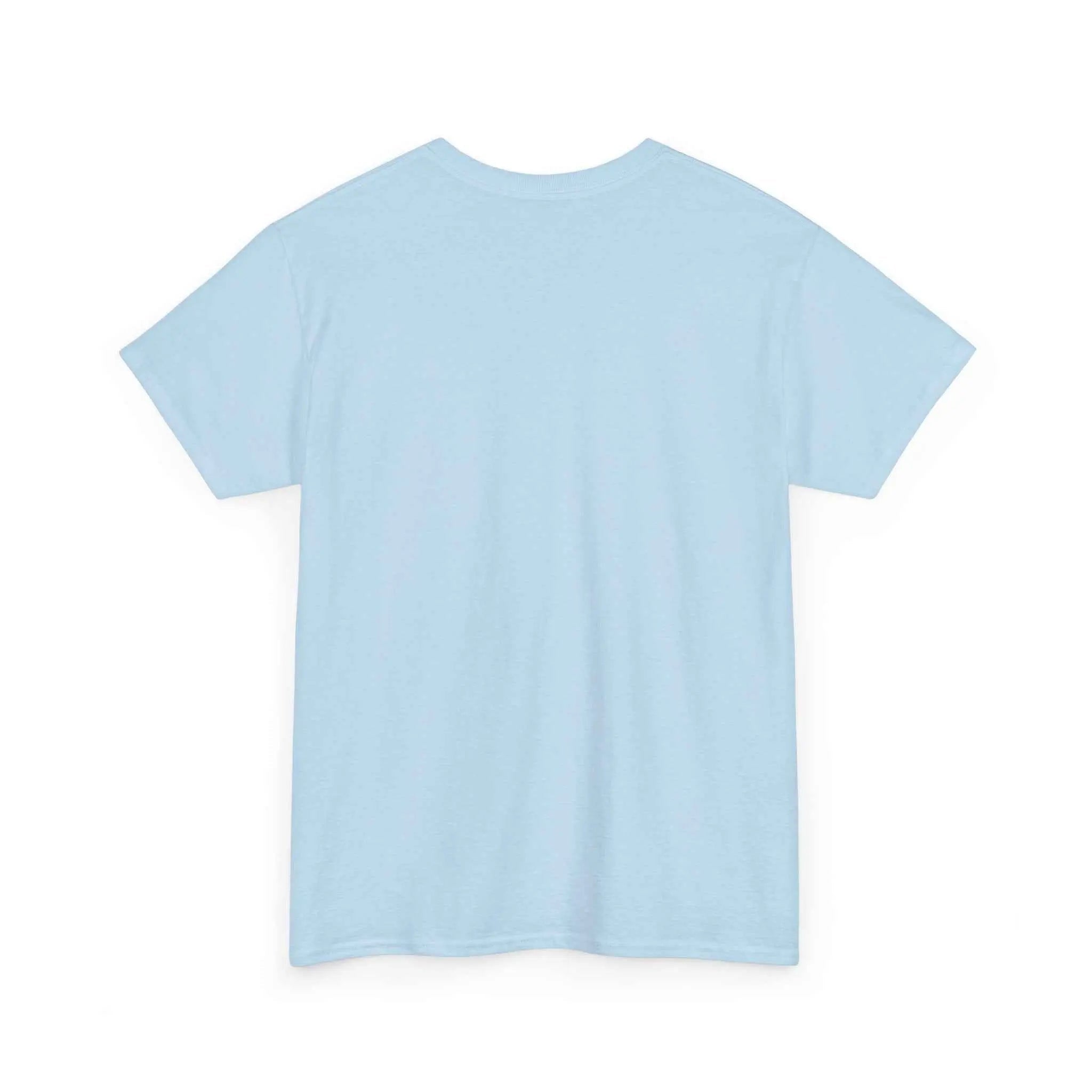 Pray Hard Tee — Urban Streetwear Christian Graphic T-Shirt back view in light blue.