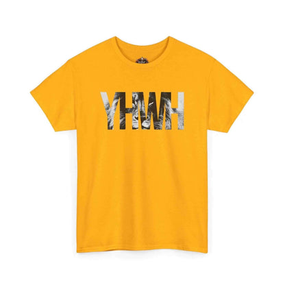 YHWH Marble Text T-Shirt — Minimalist Religious Faith Tee T-Shirt Printify
