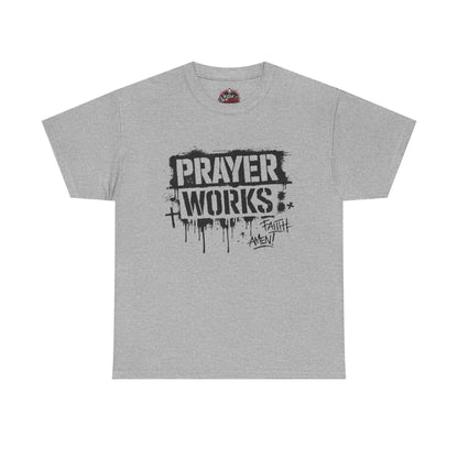 Prayer Works T‑Shirt — Faith Graphic Tee ("Prayer Works") T-Shirt Printify Sport Grey S