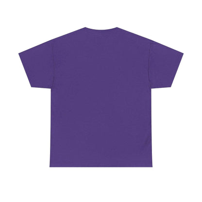 Back view of the Hard fought Hallelujah Tee religious in purple color.