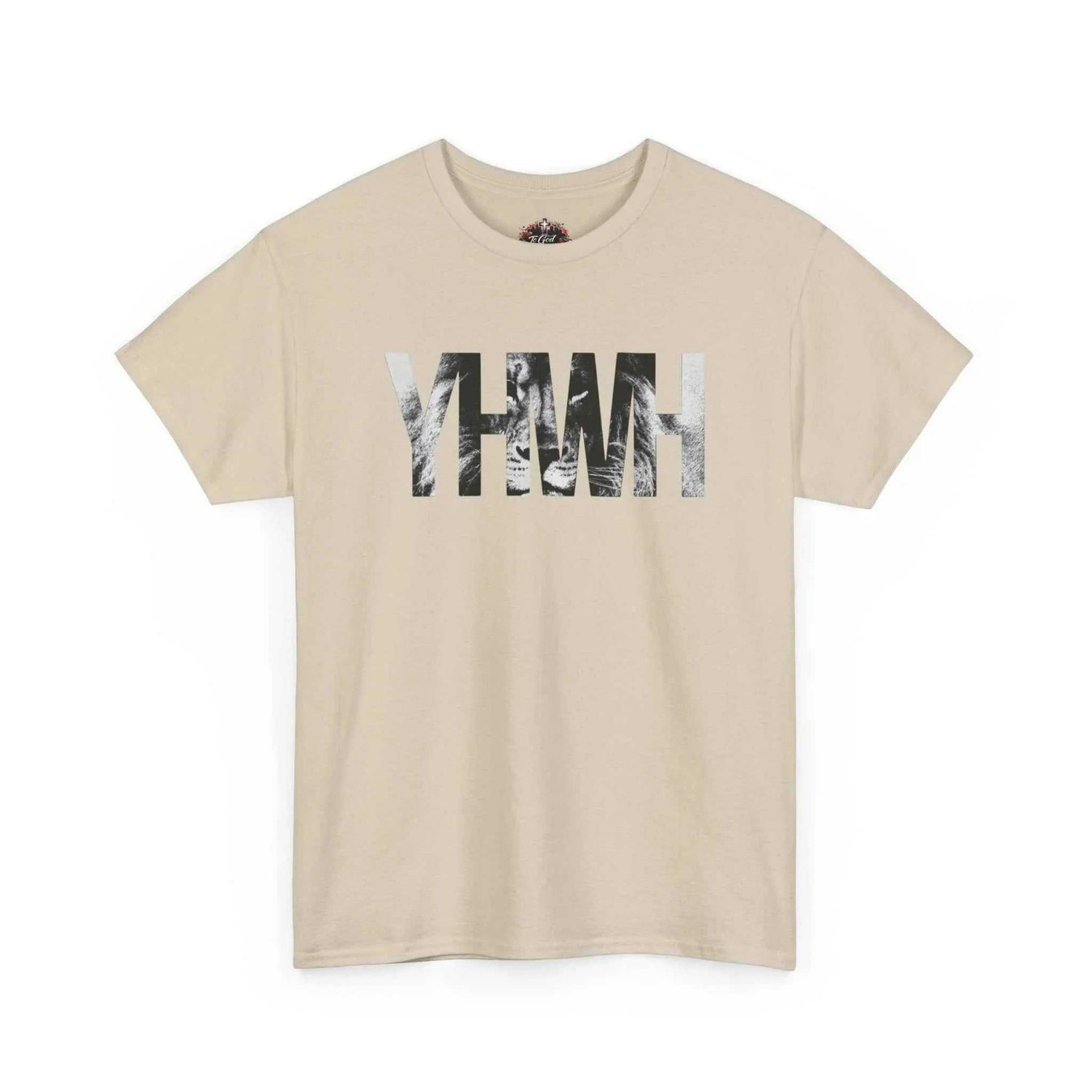 YHWH Marble Text T-Shirt — Minimalist Religious Faith Tee T-Shirt Printify