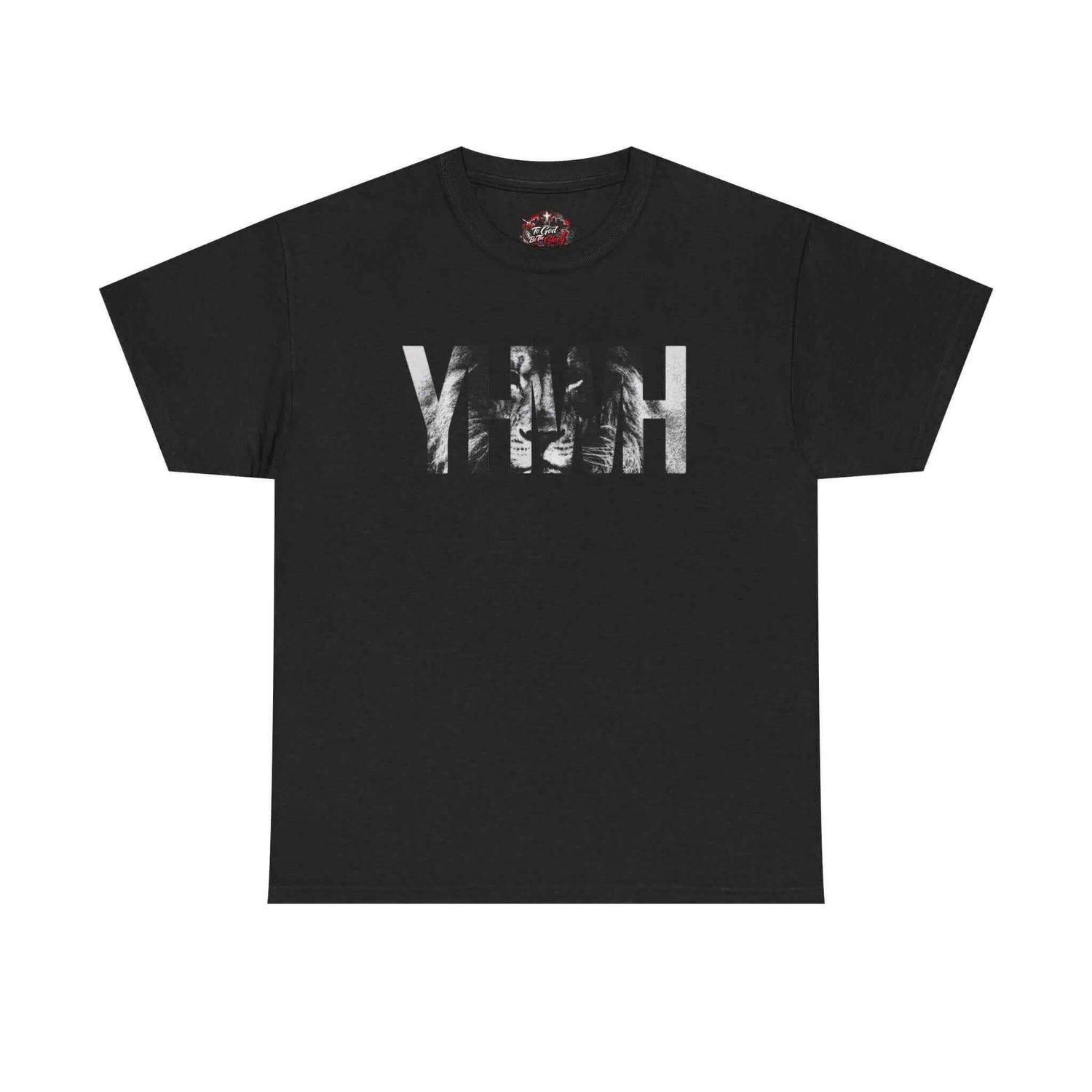 YHWH Marble Text T-Shirt — Minimalist Religious Faith Tee T-Shirt Printify Black S