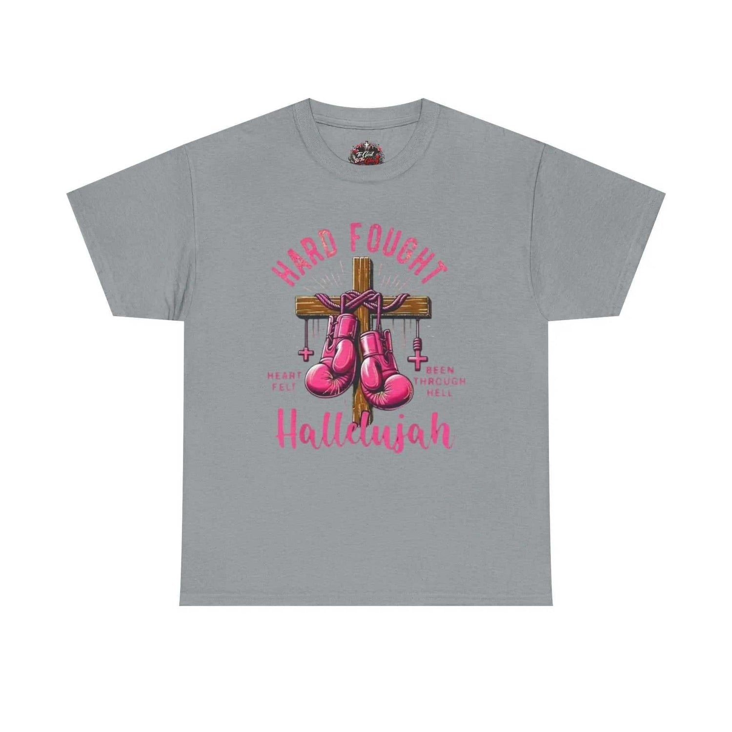 Hard fought Hallelujah Tee religious T-Shirt Printify Gravel S