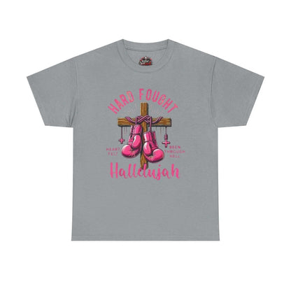 Hard fought Hallelujah Tee religious T-Shirt Printify Gravel S