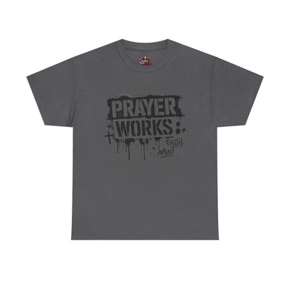 Prayer Works T‑Shirt — Faith Graphic Tee ("Prayer Works") T-Shirt Printify Charcoal S