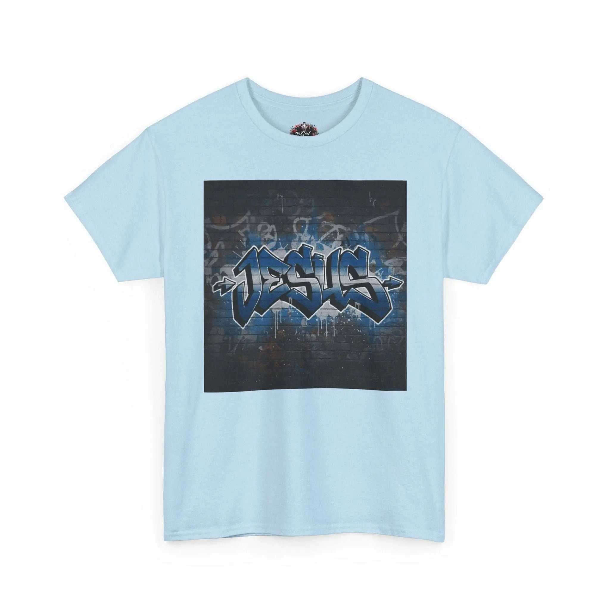 Graffiti Style Jesus Religious Tee T-Shirt Printify