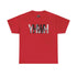 YHWH Marble Text T-Shirt — Minimalist Religious Faith Tee T-Shirt Printify Red S