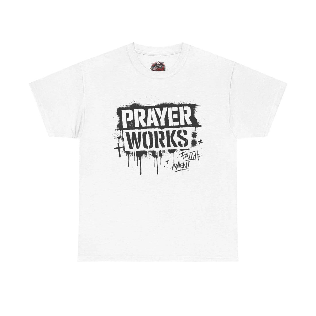 Prayer Works T‑Shirt — Faith Graphic Tee ("Prayer Works") T-Shirt Printify White S