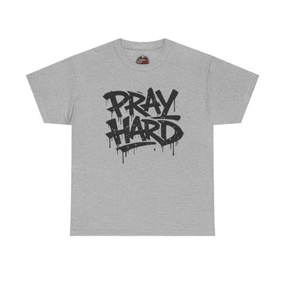 Pray Hard Tee — Urban Streetwear Christian Graphic T-Shirt T-Shirt Printify Sport Grey S