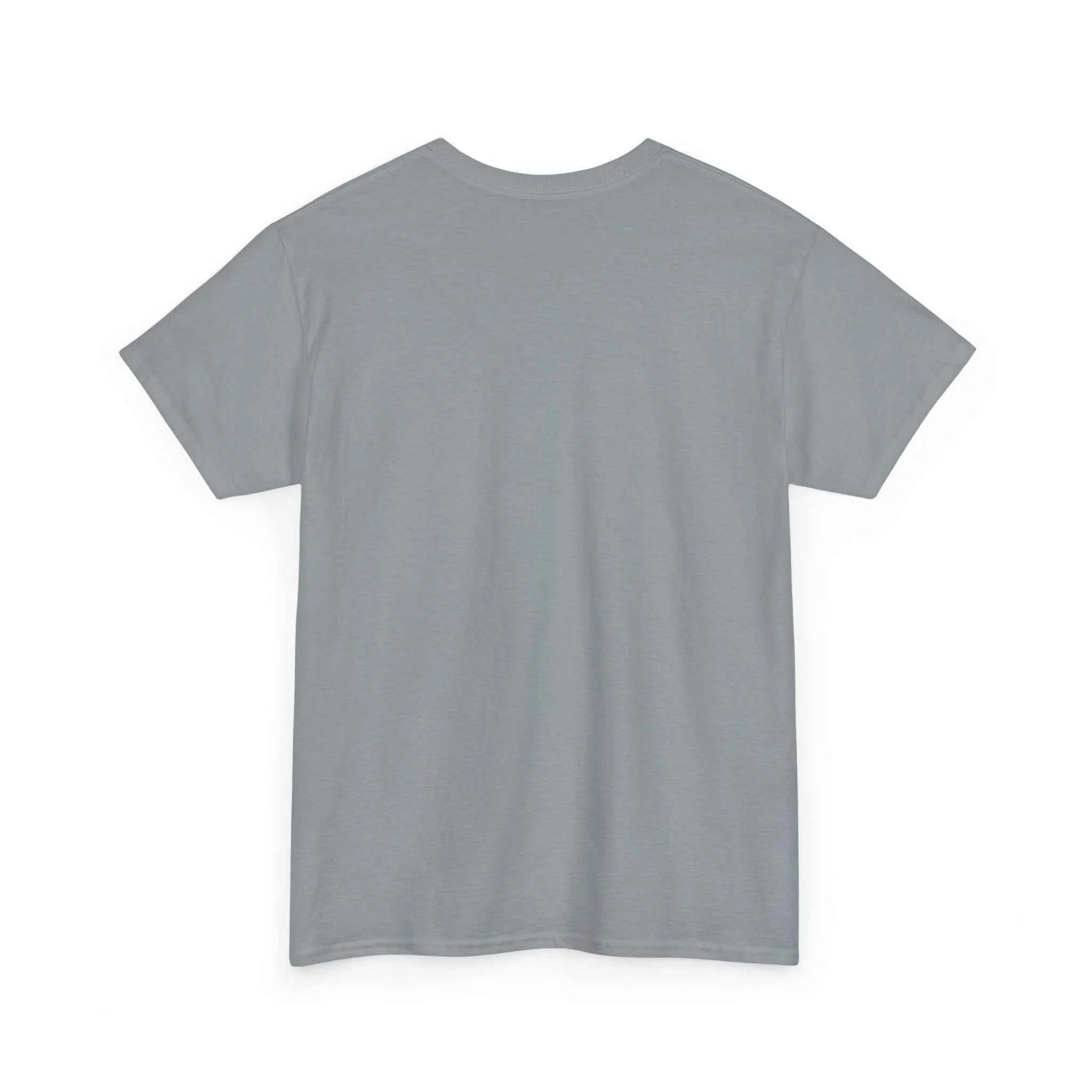 Hard fought Hallelujah Tee religious back view, showcasing premium gray cotton fabric.