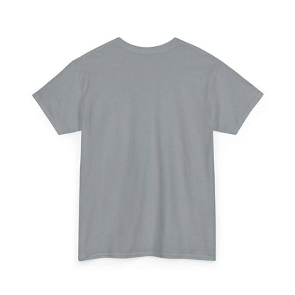 Hard fought Hallelujah Tee religious back view, showcasing premium gray cotton fabric.