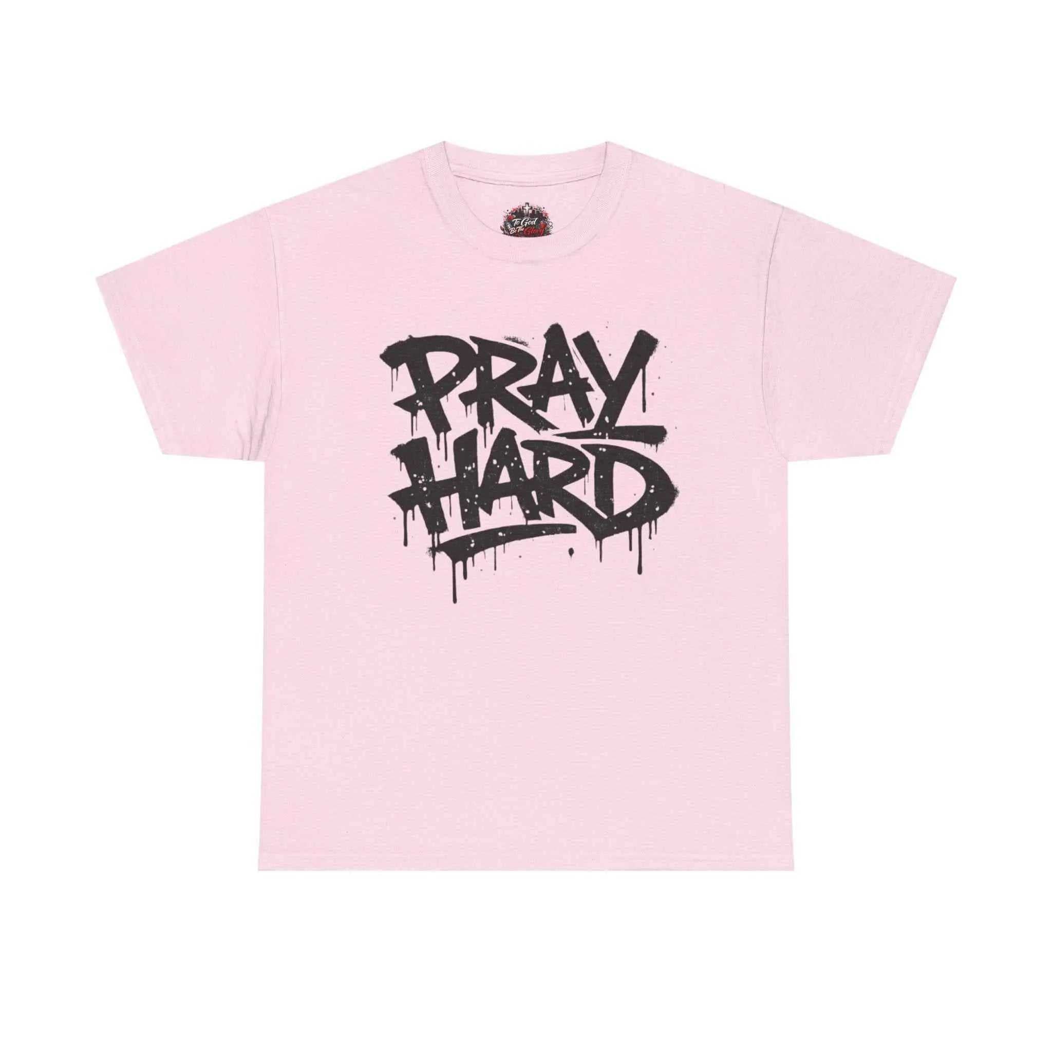 Pray Hard Tee — Urban Streetwear Christian Graphic T-Shirt T-Shirt Printify Light Pink S
