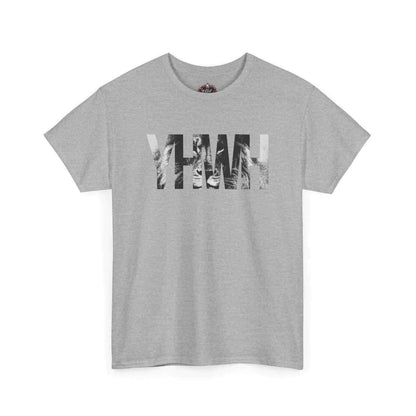YHWH Marble Text T-Shirt — Minimalist Religious Faith Tee T-Shirt Printify