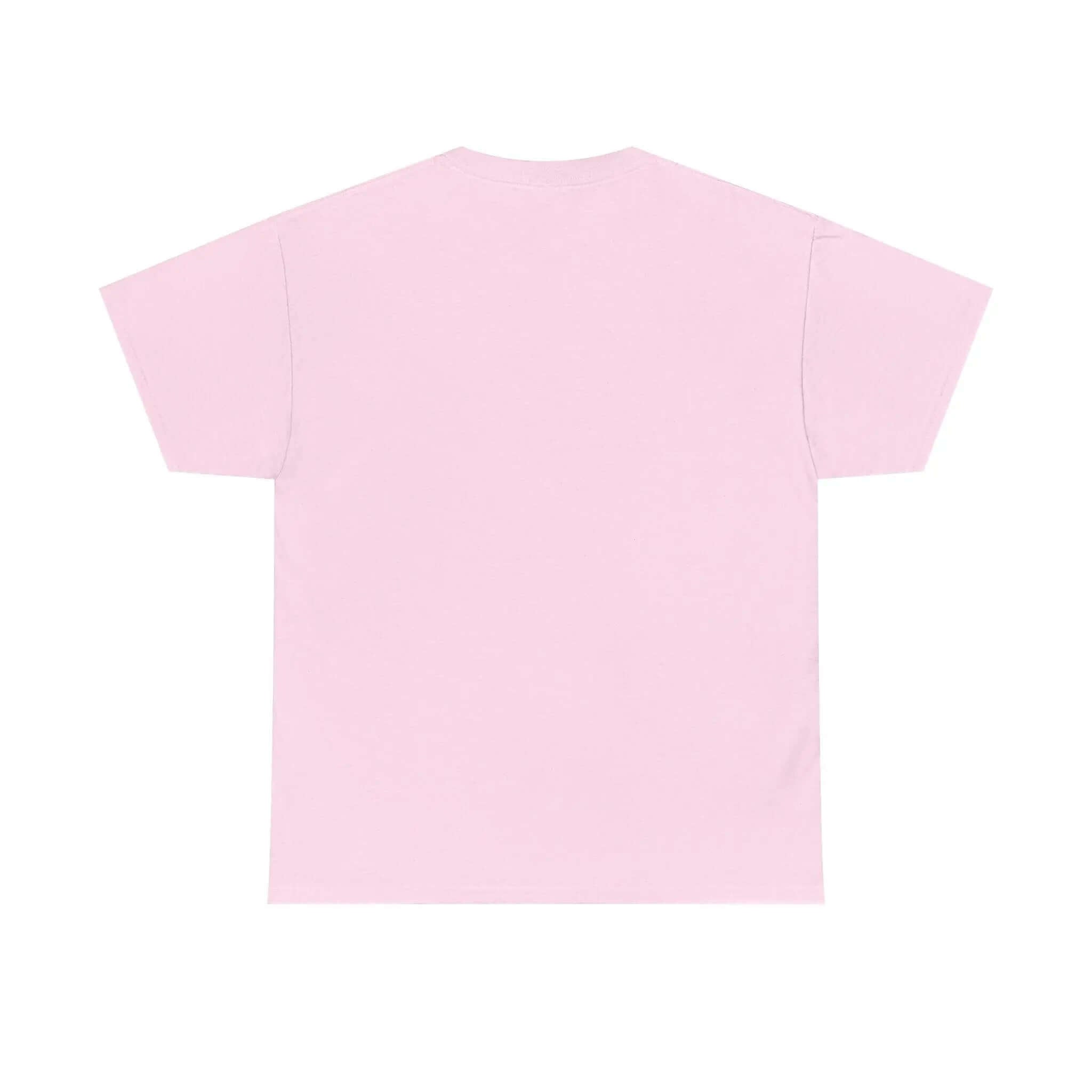Back view of the All For His Glory TShirt — Christian Faith Graphic Tee in soft pink fabric.