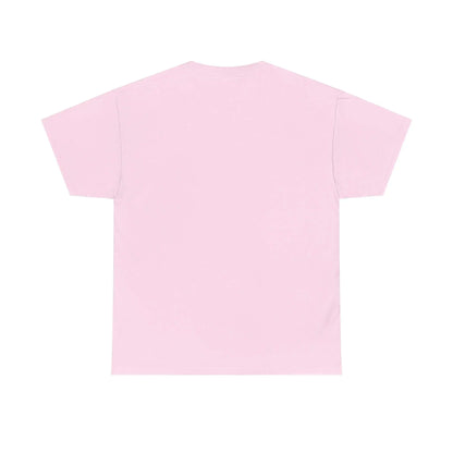 Back view of the All For His Glory TShirt — Christian Faith Graphic Tee in soft pink fabric.