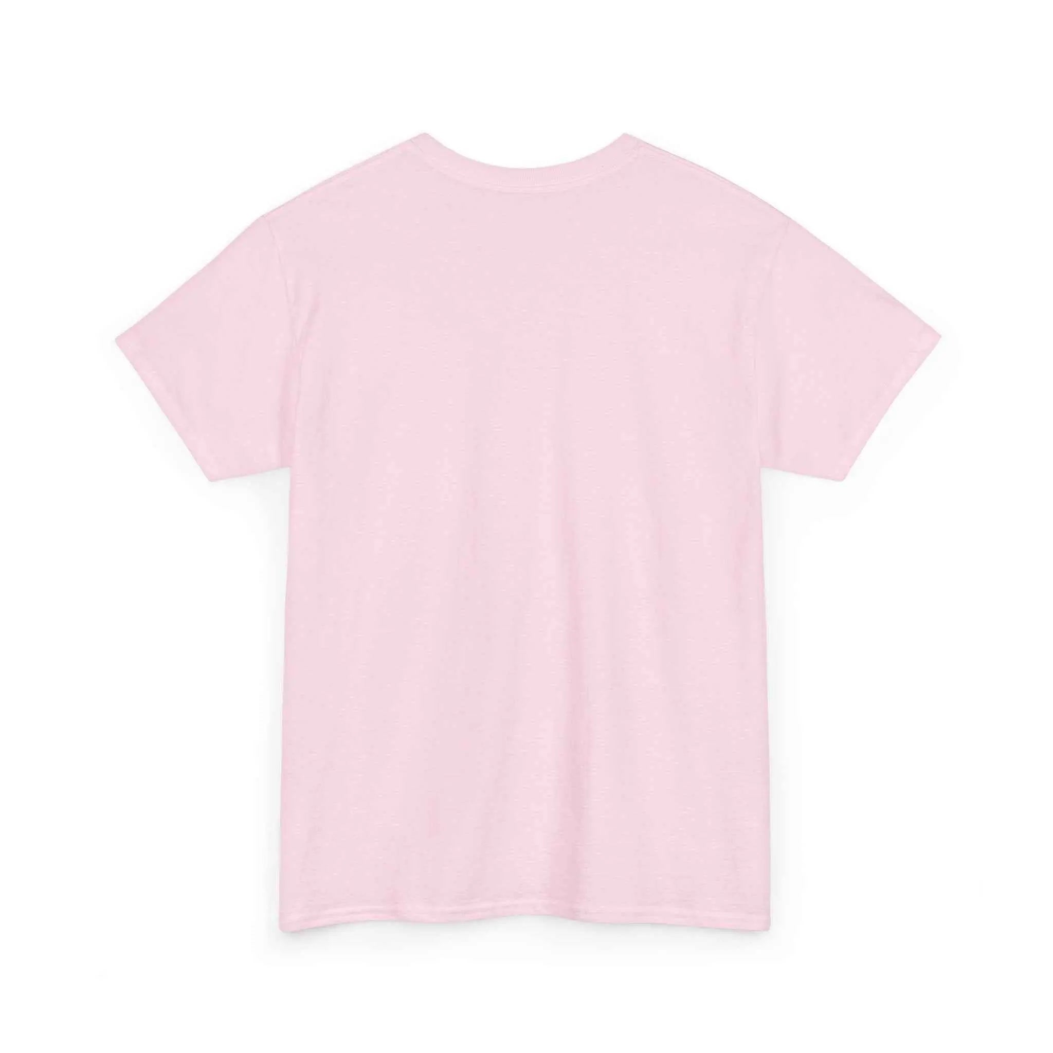 Back view of the Pray Hard Tee — Urban Streetwear Christian Graphic T-Shirt in Light Pink color.