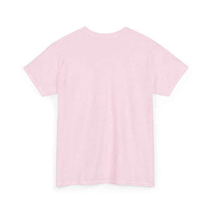 Back view of the Pray Hard Tee — Urban Streetwear Christian Graphic T-Shirt in Light Pink color.