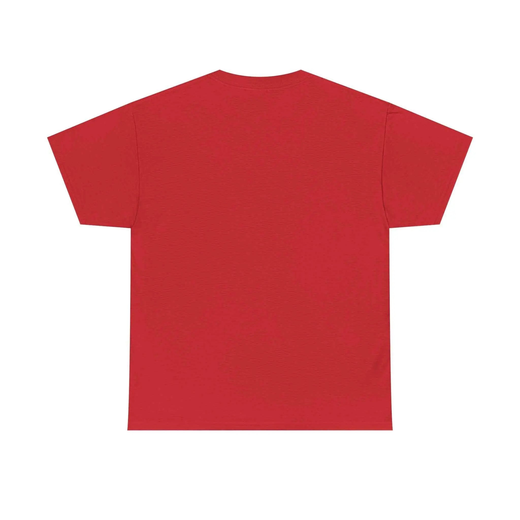 Pray Hard Tee — Urban Streetwear Christian Graphic T-Shirt in vibrant red color, showcasing the back design.