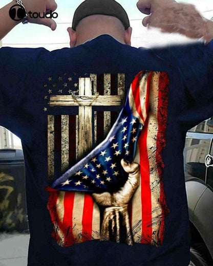 American Flag T-Shirt patriotic T-shirt To God be The Glory Creations