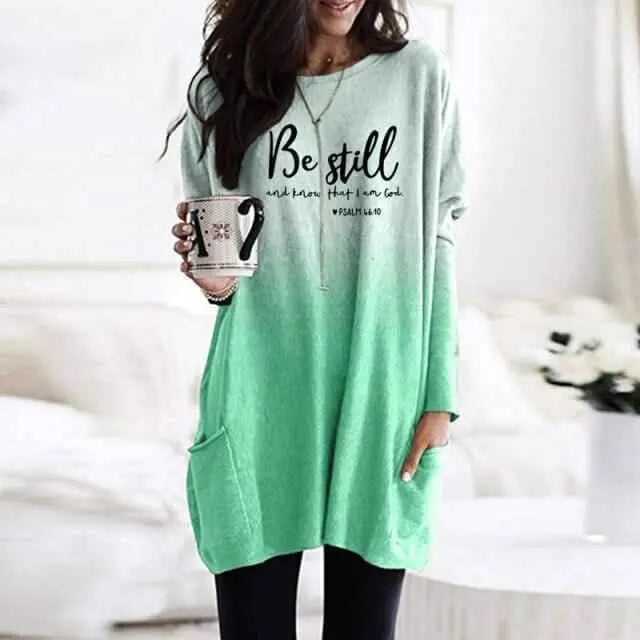 Be Still Dress comfortable for women Womens Sweatshirts To God be The Glory Creations Green 5XL Cotton