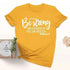 Be Strong and Courageous Christian T-Shirt T-shirt To God be The Glory Creations gold tee white text L 50/50