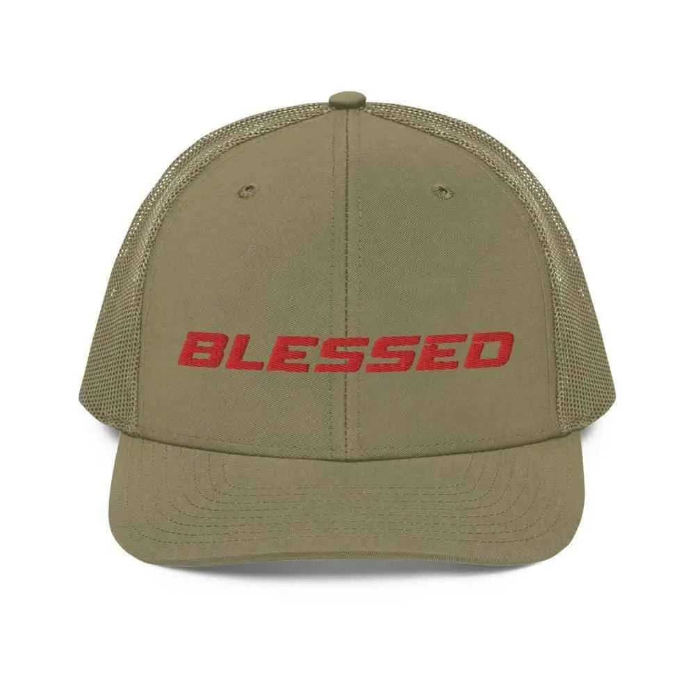 Blessed Trucker Cap religious unisex hat To God be The Glory Creations Loden Unisex