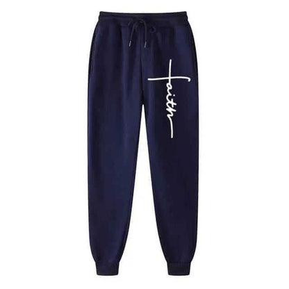 Christian Apparel Faith Sweatpants sweats To God be The Glory Creations Navy Blue S Unisex