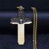 Christian Cross Stainless Steel necklace To God be The Glory Creations 60CM BOX GD