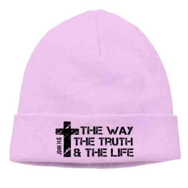 Christian Faith Cross Outdoor Beanie Hats hat To God be The Glory Creations Pink One Size Unisex