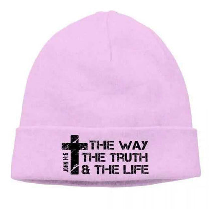Christian Faith Cross Outdoor Beanie Hats hat To God be The Glory Creations Pink One Size Unisex