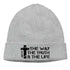 Christian Faith Cross Outdoor Beanie Hats hat To God be The Glory Creations gray One Size Unisex