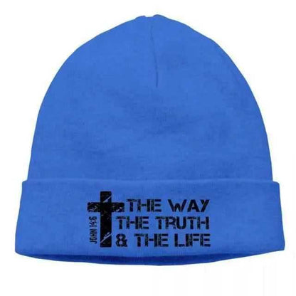 Christian Faith Cross Outdoor Beanie Hats hat To God be The Glory Creations Blue One Size Unisex