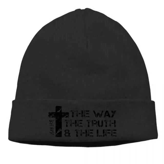 Christian Faith Cross Outdoor Beanie Hats hat To God be The Glory Creations black One Size Unisex