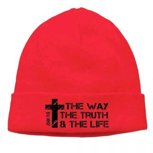 Christian Faith Cross Outdoor Beanie Hats hat To God be The Glory Creations Red One Size Unisex