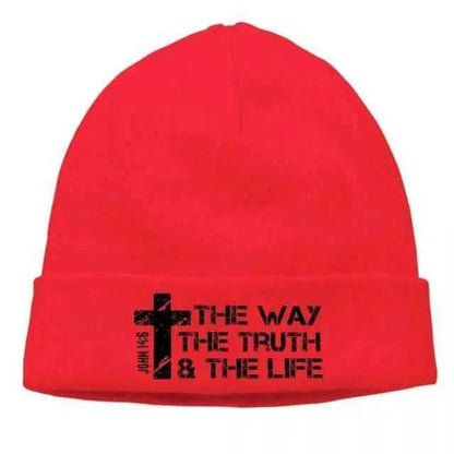 Christian Faith Cross Outdoor Beanie Hats hat To God be The Glory Creations Red One Size Unisex