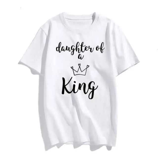 Christian T-Shirt Daughter of The King Letter Print T-shirt To God be The Glory Creations
