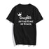 Christian T-Shirt Daughter of The King Letter Print T-shirt To God be The Glory Creations Black-3461 S Females