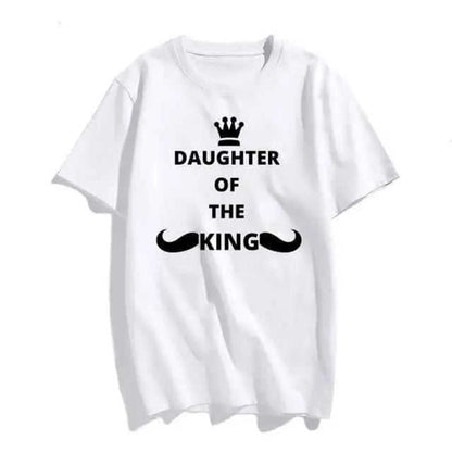 Christian T-Shirt Daughter of The King Letter Print T-shirt To God be The Glory Creations