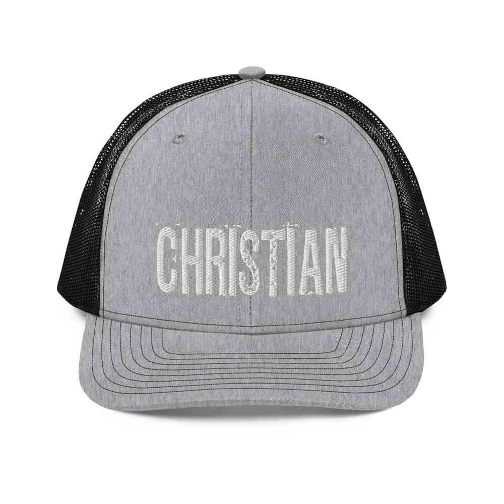 Christian Trucker Cap religious hat To God be The Glory Creations Heather Grey / Black Unisex